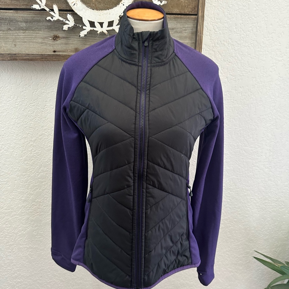 Smartwool Women's Black &‎ Purple Quilted Hybrid Jacket ladies Small
